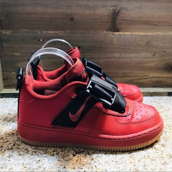 Nike Youth Air Force 1 Utility GS Dune Red AJ6601-600 - Picture 4 of 9